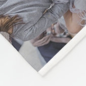 FotoCollage Mit Monogramm 7 Bilder weiß Fleecedecke (Ecke)