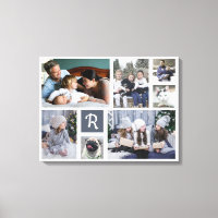 FotoCollage Mit Monogramm 7 Bilder weiß