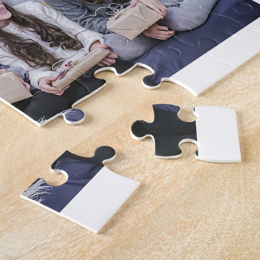 FotoCollage Mit Monogramm 7 Bilder weiß Puzzle (Seite)