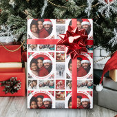 FotoCollage mit Namen Happy Holidays Geschenkpapier