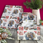 FotoCollage mit Namen Urlaub Geschenkpapier