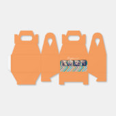 FotoCollage mit Orange und Aquamarinen Chevronen Geschenkschachtel (Ungefaltet)