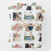 FotoCollage mit Schneehäusern Geschenkpapier Set (Beispiel)