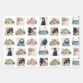 FotoCollage mit Schneehäusern Geschenkpapier Set (Vorderseite)