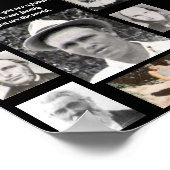 FotoCollage mit Vätern Zitat Red Poster (Ecke)