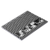 FotoCollage mit Zickzack Schwarzweiß-Muster Notizblock (Linke Seite)