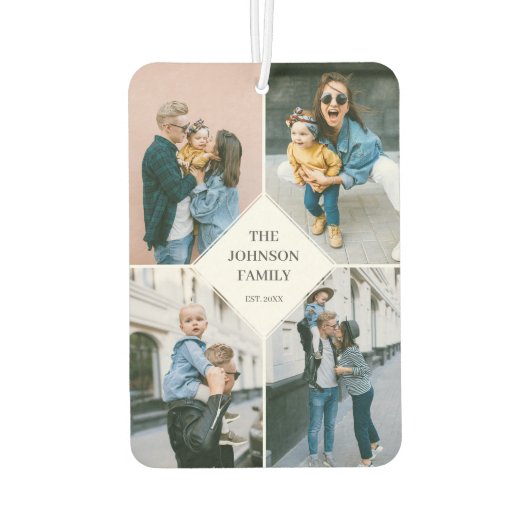 FotoCollage Modern einfach Autolufterfrischer (Rückseite)