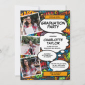 Fotocollage Moderne Fun Graduation Party Einladung (Vorderseite)