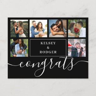 Fotocollage Moderne Glückwünsche Schwarz-Weiß-Post Postkarte