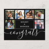 Fotocollage Moderne Glückwünsche Schwarz-Weiß-Post Postkarte (Vorderseite)