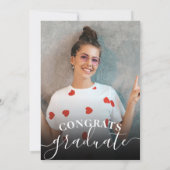 Fotocollage Moderne Graduation Party Schwarz 2022 Einladung (Rückseite)