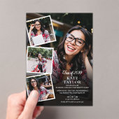 Fotocollage Moderne Graduierungsparty Acryleinladungen (Insitu (Handheld))