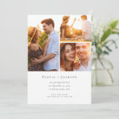 Fotocollage Moderne Hochzeit Save The Date (Stehend Vorderseite)