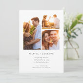 Fotocollage Moderne Hochzeit Save The Date (Stehend Vorderseite)