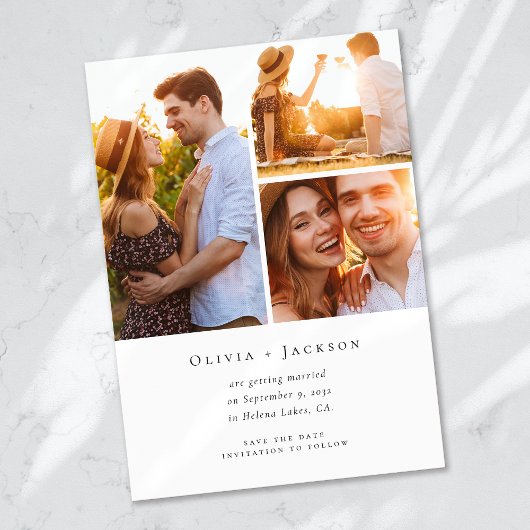Fotocollage Moderne Hochzeit Save The Date