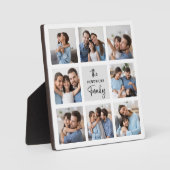 FotoCollage | Moderne Schrift Chic Fotoplatte (Vorderseite)