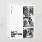 FotoCollage Moderne Schwarz-Weiß-Valentine Feiertagskarte (Vorderseite)