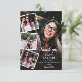 FotoCollage Moderner Abschluss Dankeskarte (Stehend Vorderseite)