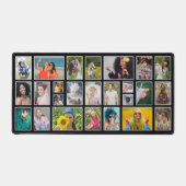 FotoCollage Modernes Schwarzes Personalisiert 25 P Schreibtischunterlage (Vorderseite)