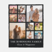 FotoCollage + Name Weiße Fleece (Vorderseite)