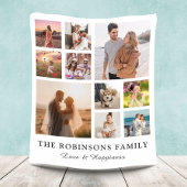 FotoCollage + Name Weiße Fleece