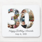 Fotocollage Nummer 30 - 30. Geburtstag Mousepad (Vorne)