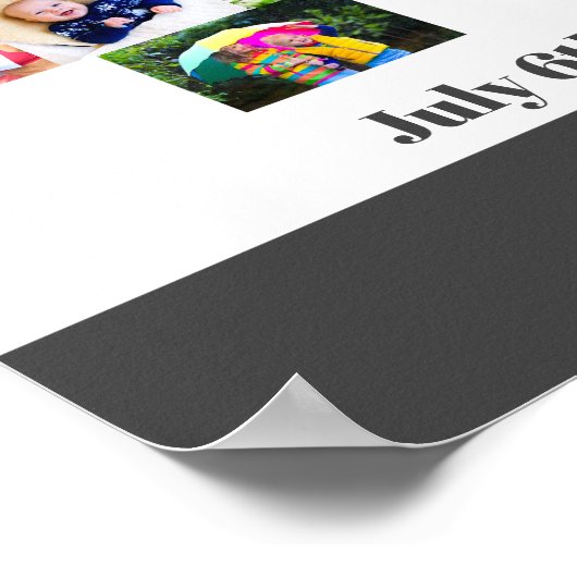 Fotocollage Nummer 40 Personalisiert 40. Geburtsta Poster (Ecke)