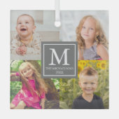 FotoCollage Ornament Aus Glas (Vorderseite)