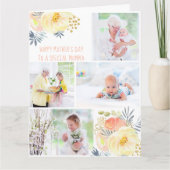 Fotocollage Peach Yellow Floral Editable Card Karte (Vorderseite)