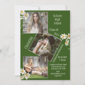 FotoCollage Personalisiert 4 Bilder Grün Ankündigung (Vorderseite)