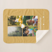 FotoCollage Personalisiert 4 Fotos mit Herz Sherpadecke (Vorderseite (Horizontal))