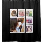 FotoCollage Personalisiert 6 Fotovorlage Duschvorhang (Vorderseite)