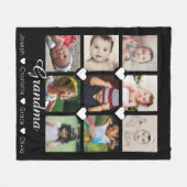 FotoCollage Personalisiert 9 Fotos mit Herz Fleecedecke (Vorderseite (Horizontal))