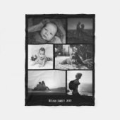 FotoCollage Personalisiert DIY Custom 6 Foto Fleecedecke (Vorderseite)