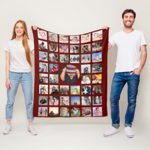 FotoCollage Personalisiert DIY Custom Fleecedecke