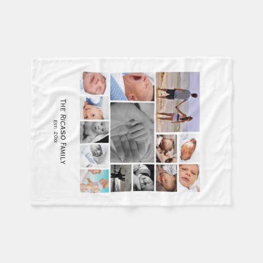 FotoCollage Personalisiert Fleecedecke (Vorderseite (Horizontal))