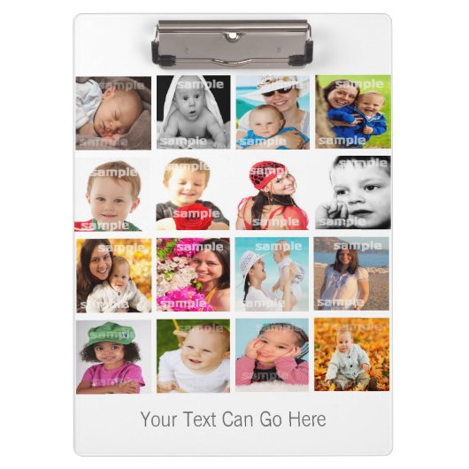 FotoCollage Personalisiert Klemmbrett (Vorderseite)