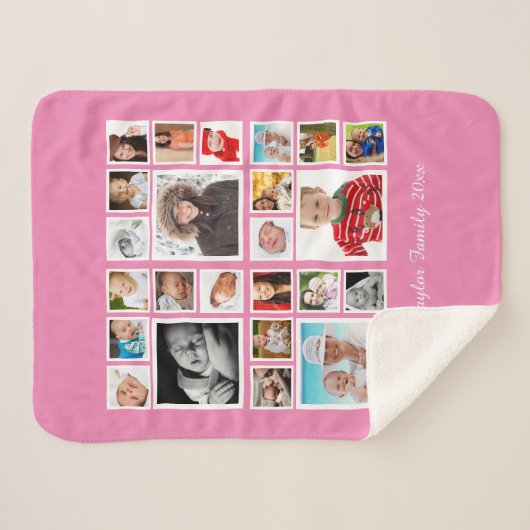 FotoCollage Personalisiert Sherpadecke (Vorderseite (Horizontal))