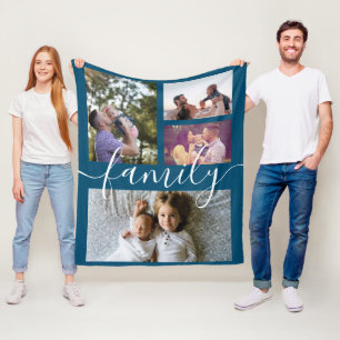 Fotocollage Personalisierte DIY-Familie Fleecedecke