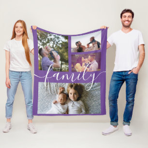 Fotocollage Personalisierte DIY-Familie Fleecedecke