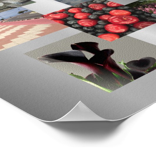 FotoCollage Picture Design Poster (Ecke)