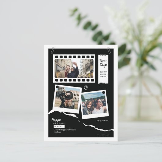 FotoCollage Postkarte (Stehend Vorderseite)