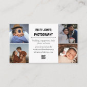 Fotocollage QR Code Beruflich Fotograf Visitenkarte (Vorderseite)