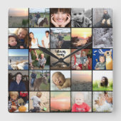 FotoCollage Quadratische Wanduhr (Vorderseite)