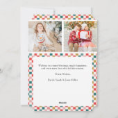 Fotocollage Retro Holiday Card Feiertagskarte (Rückseite)