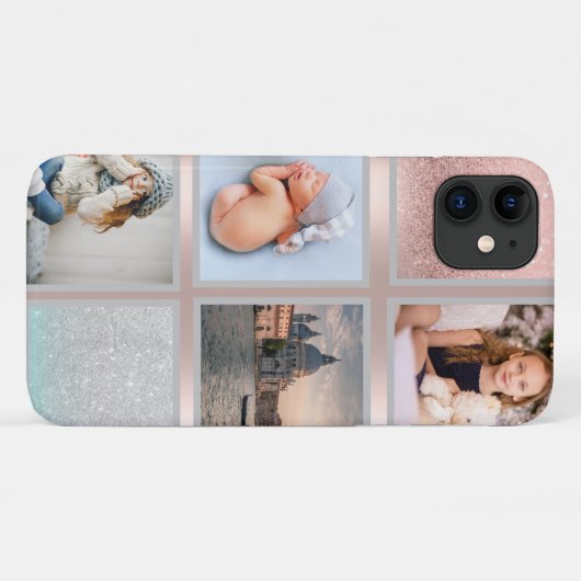 Fotocollage Rose Gold Case-Mate iPhone Hülle (Rückseite (Horizontal))