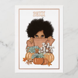 FotoCollage Saisonaler Herbst - Herbst Folien Feiertagskarte