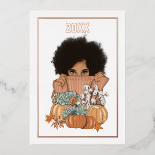 FotoCollage Saisonaler Herbst - Herbst Folien Feiertagskarte