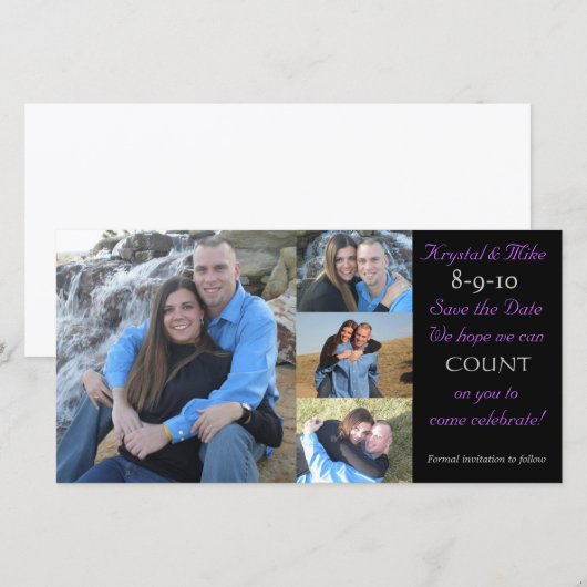 FotoCollage Save the Date (Vorne/Hinten)