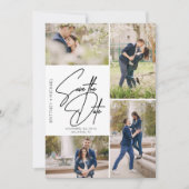 FotoCollage Save the Date mit Handschrift (Vorderseite)